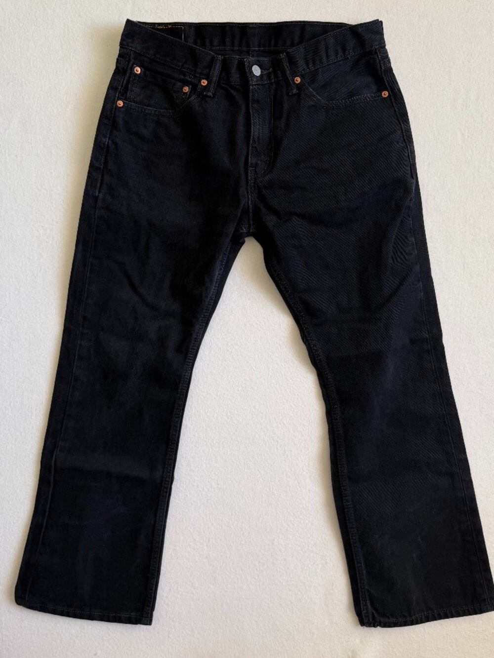 Levi's 527 Jeans Mens 34x30 Black Dark Wash Low Bootcut Cowboy Western Country